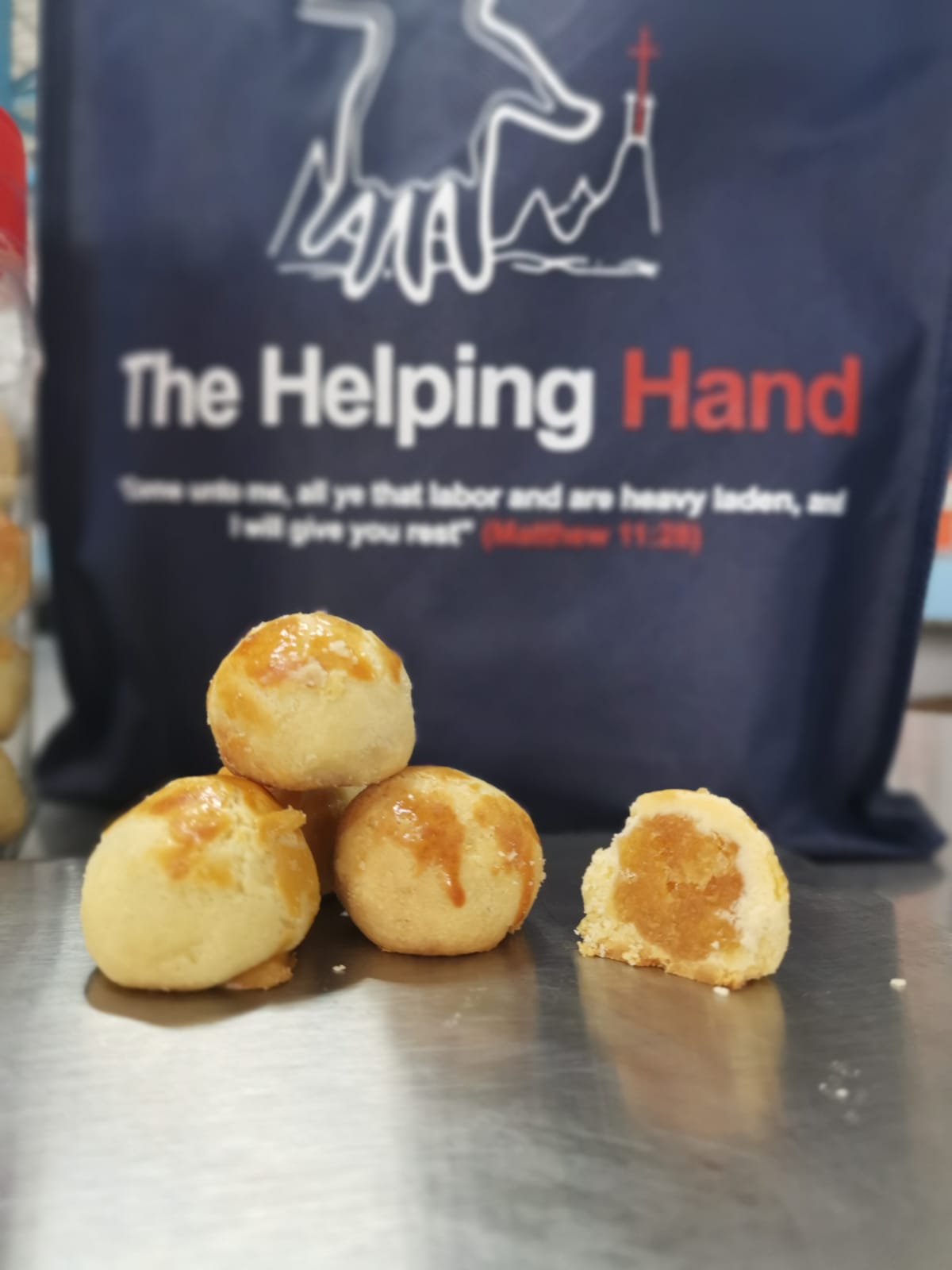 Baked by residents of The Helping Hand, proceeds from the pineapple tarts will go to funding the work of the organisation to rehabilitate drug addicts.